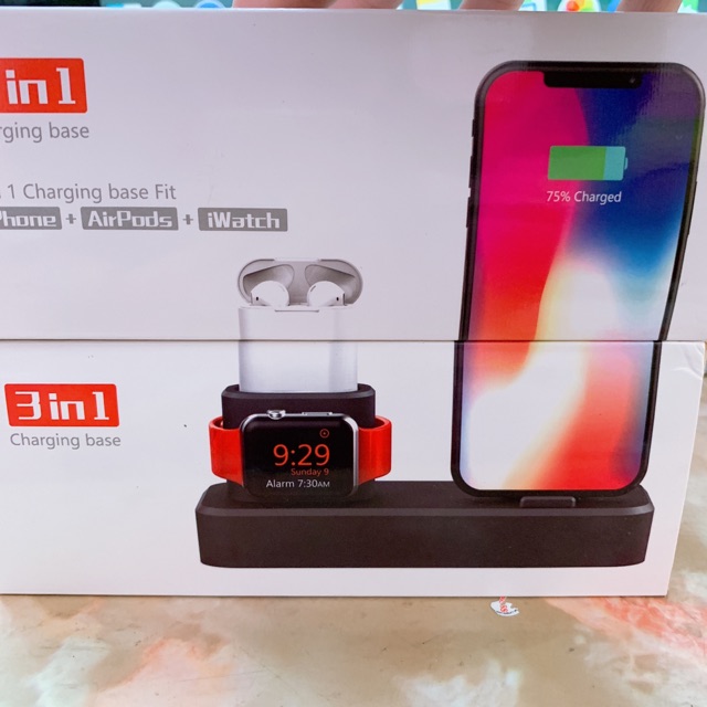 Đế sạc 3in1 iPhone ,Apple watch, ai