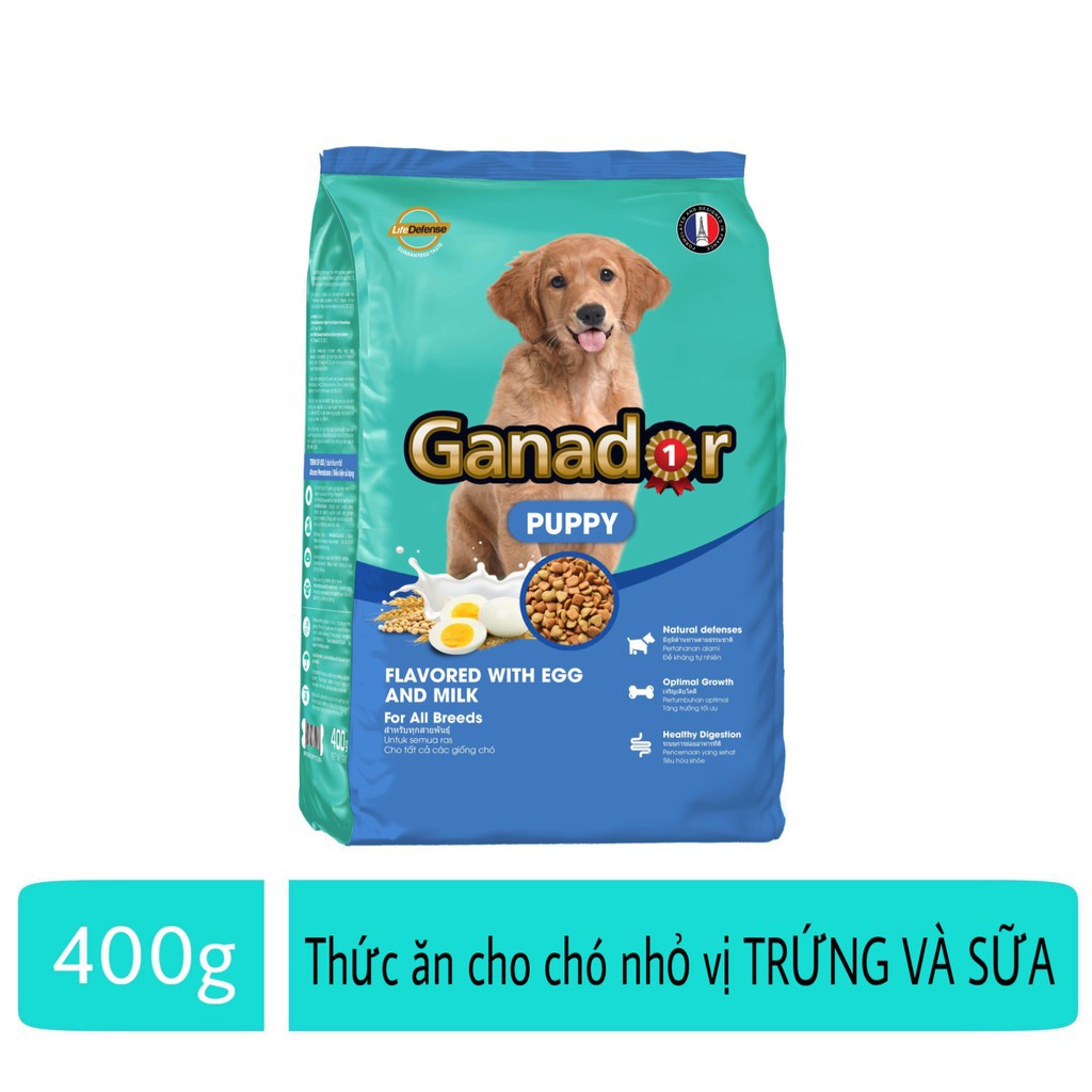 Thức Ăn Cho Chó Con Ganador Puppy 400g Hạt Khô Vị Sữa Và DHA