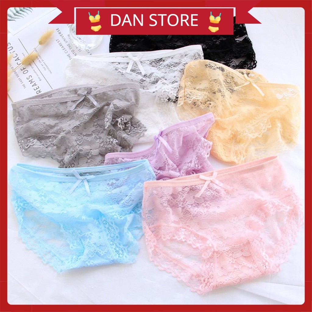 Quần Lót Nữ - Quần Lót Ren Nữ sexy thiết kế hoa phối tầng điệu đà lên dáng sexy DAN STORE MÃ 017