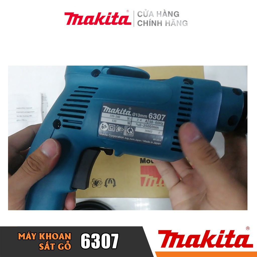 [Chính Hãng] Máy Khoan Makita 6307 (13MM-530W) Bảo Hành Tại Các TTBH Toàn Quốc