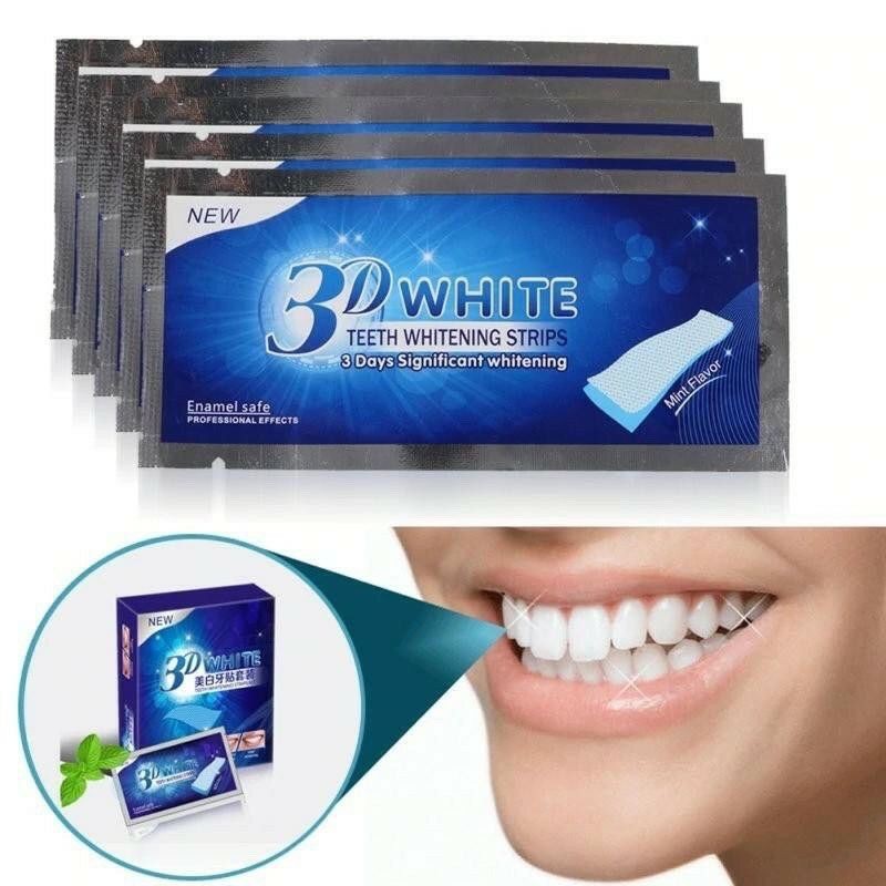 SET 2 - 6 Miếng Dán Tẩy Làm Trắng Răng 3D White Teeth Whitenning Strip