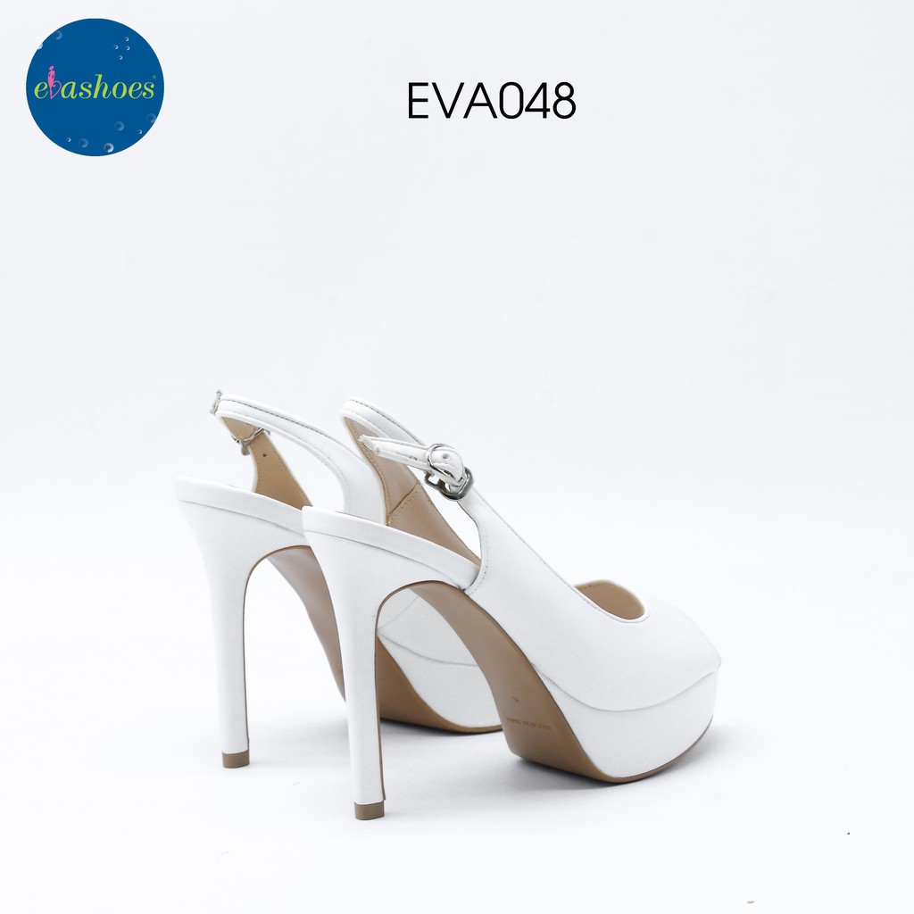 Giày Cao Gót Hở Mũi Đế Đúp Da Tổng Hợp 12cm Evashoes - EVA048