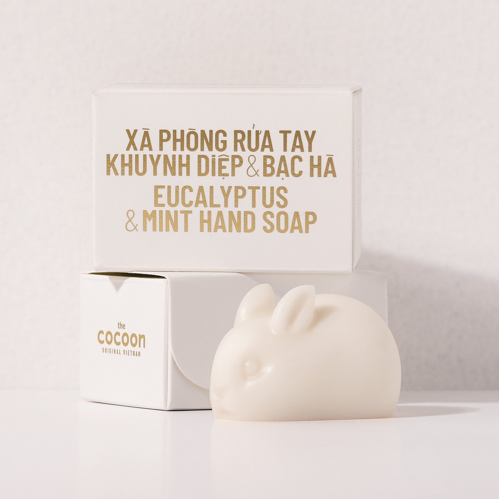 Xà phòng rửa tay khuynh diệp và bạc hà Cocoon Garin 45g hình thỏ