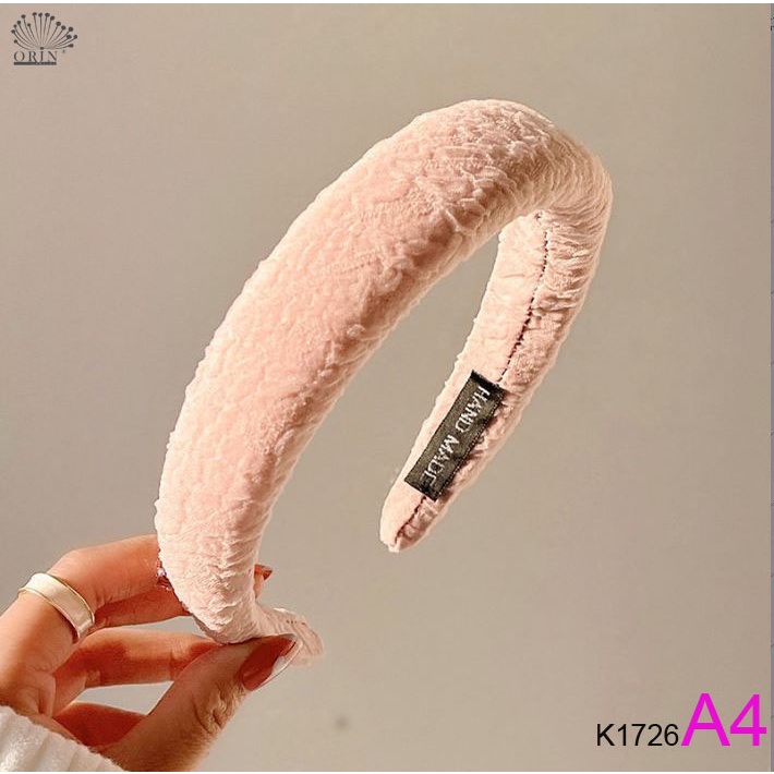 Băng đô cài tóc vải nhún nhiều màu sang trọng cao cấp thanh lịch Orin K1726