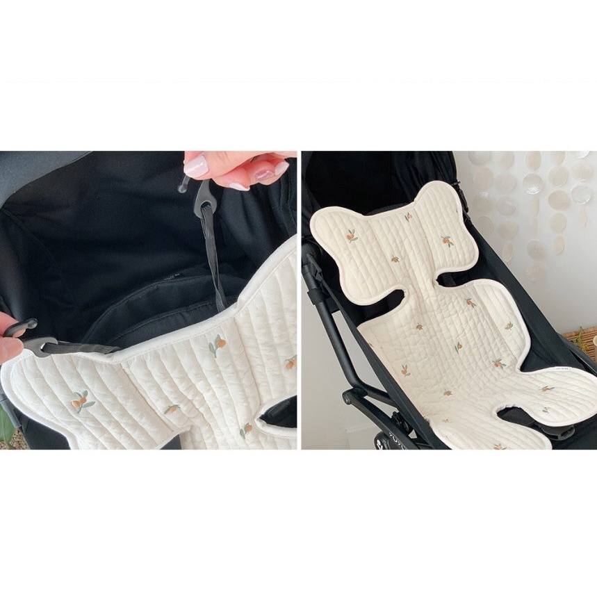Miếng Lót Xe Đẩy/Nệm Lót Xe Đẩy Thoáng Mát Phong Cách Hàn Quốc Cho Bé - Little Bear