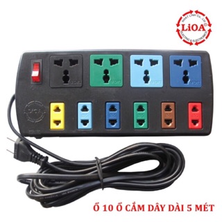 (GIÁ HUỶ DIỆT)Ổ cắm đa năng 10 lỗ - LIOA 5m