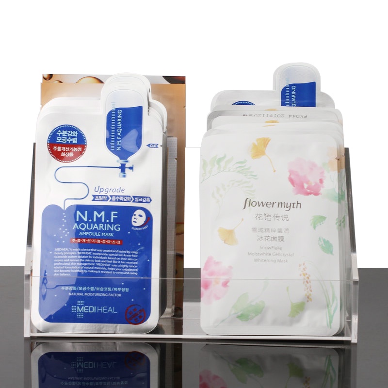 Kệ hộc bằng mica lưu trữ mặt nạ mỹ phẩm