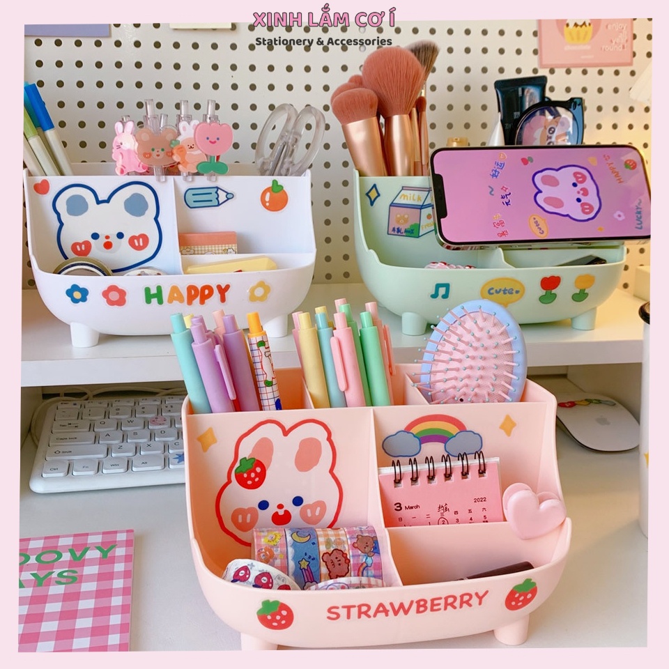Kệ Để Bàn Đựng Bút, Đồ Dùng Siêu Tiện Lợi ( Tặng Kèm Sticker )