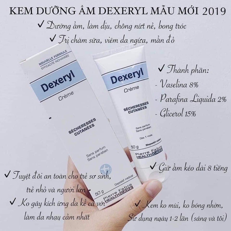 KEM TRỊ NẺ CHÀM DEXERYL PHÁP MẪU MỚI NHẤT - Glycerol Vaseline Paraffine