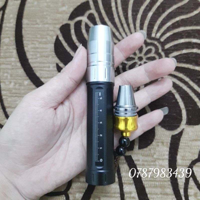Đèn Pin Soi Đá 3 Ánh Sáng Trắng - Vàng - Tím Có Đầu Thu Nhỏ