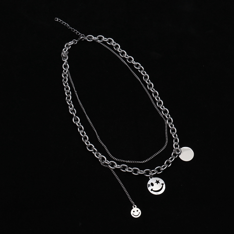 vòng cổ Mặt Hình Mặt Cười Phong Cách Hàn Quốc