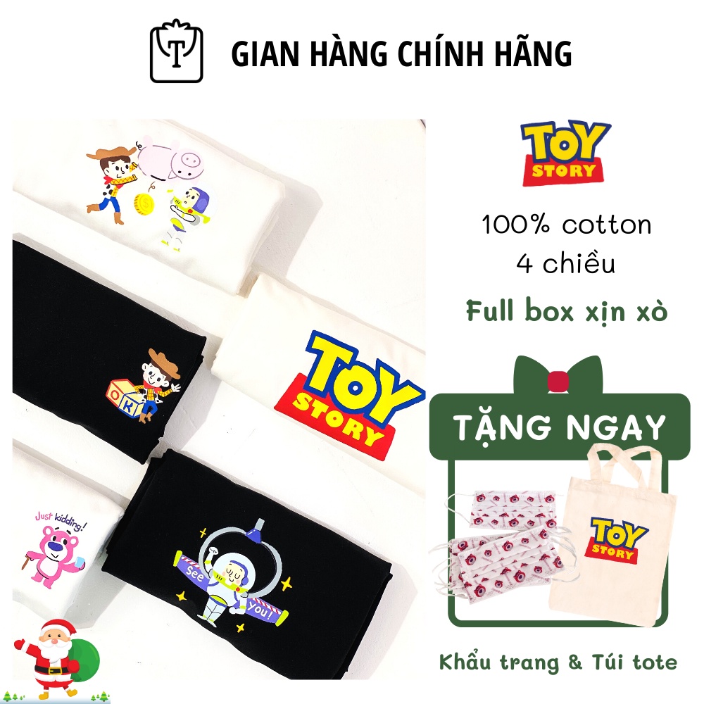 Áo thun Unisex hoạt hình đồ chơi 100% cotton oversize tay lỡ form rộng