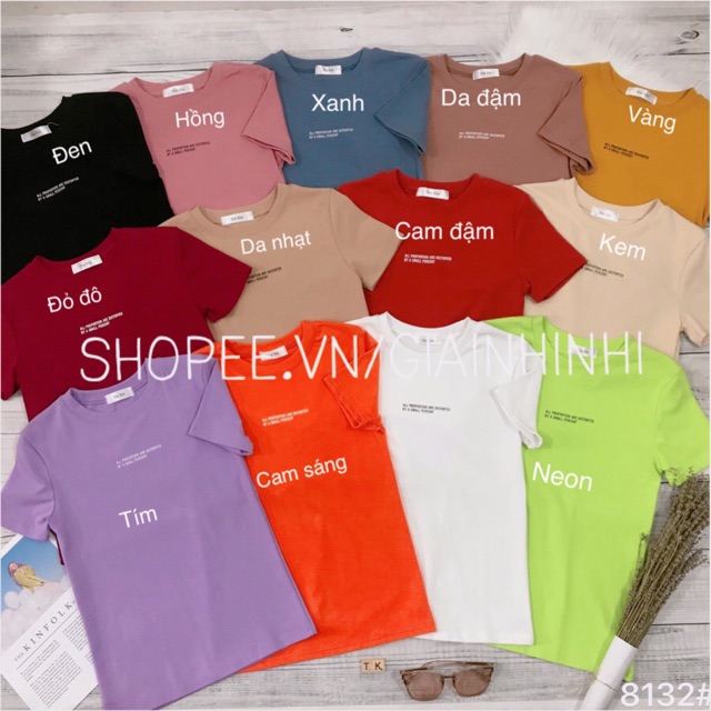 Áo thun ôm cổ tròn xin xin, Áo phông ngắn tay chất thun co giãn, 2 dòng chữ XX8132 - NhiNhiShop | BigBuy360 - bigbuy360.vn