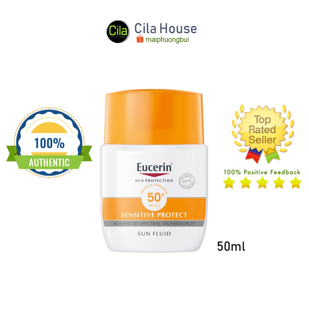 Kem Chống Nắng Eucerin Sun Protection Sun Mattifying Fluid Sensitive SPF50+ 50ml - Cila House