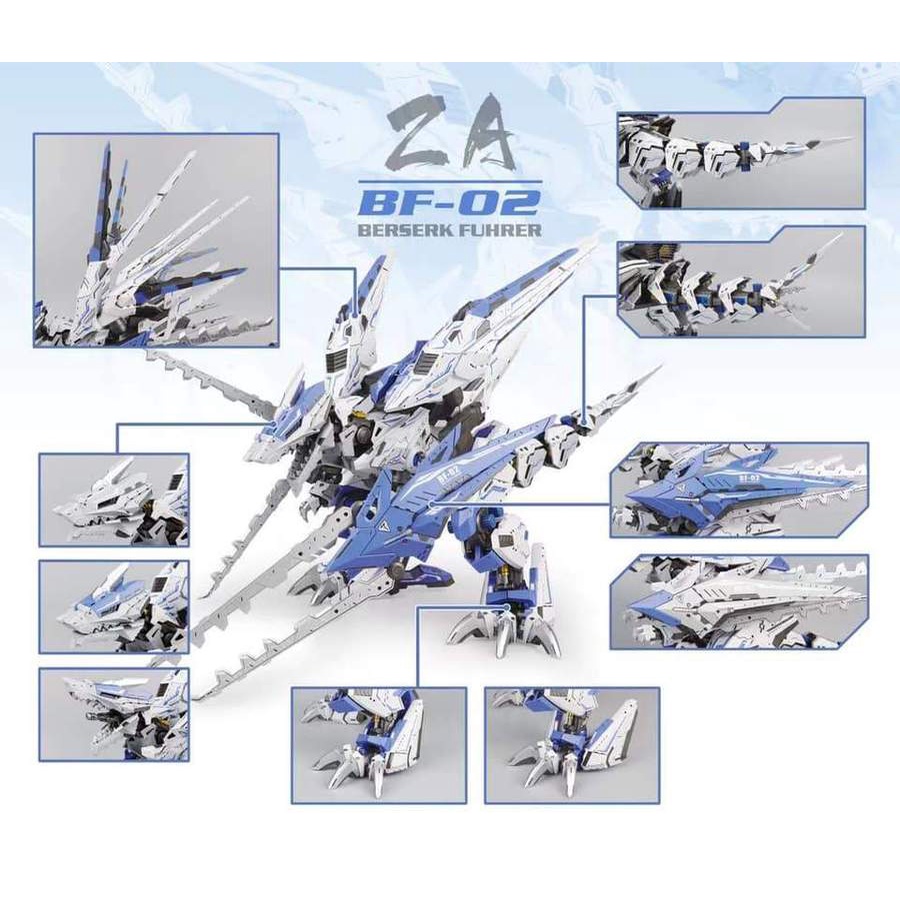 Mô Hình Lắp Ráp 1/72 ZOIDS BF-02 Storm Sturm Tyrann Blue Color ver.