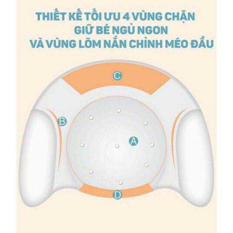 Gối cao su chống méo đầu cho bé