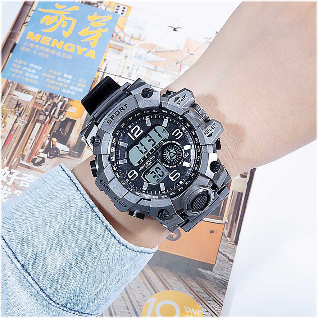 Đồng hồ điện tử  nam  SPORT N100 Đồng hồ sinh viên đủ các chức năng xem giờ báo thức ,lịch tuần, bấm giờ dây silicon | BigBuy360 - bigbuy360.vn