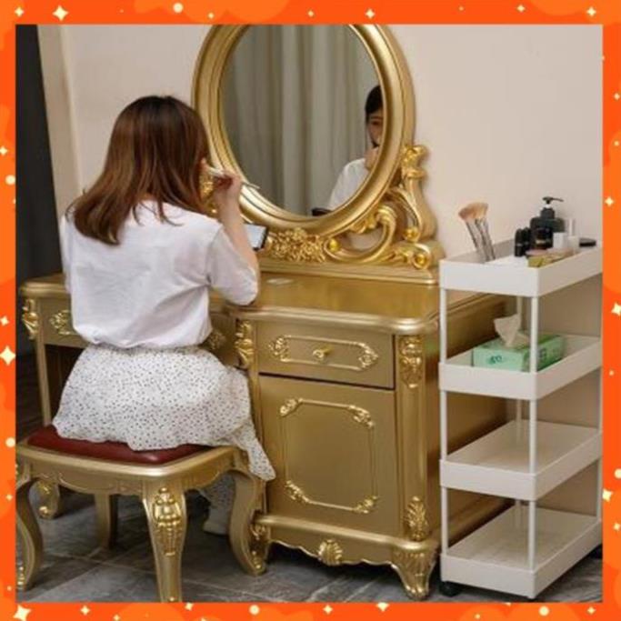 Kệ để đồ đa năng 4 tầng có bánh xe, dành cho nhà tắm, nhà bếp, Xe đẩy spa