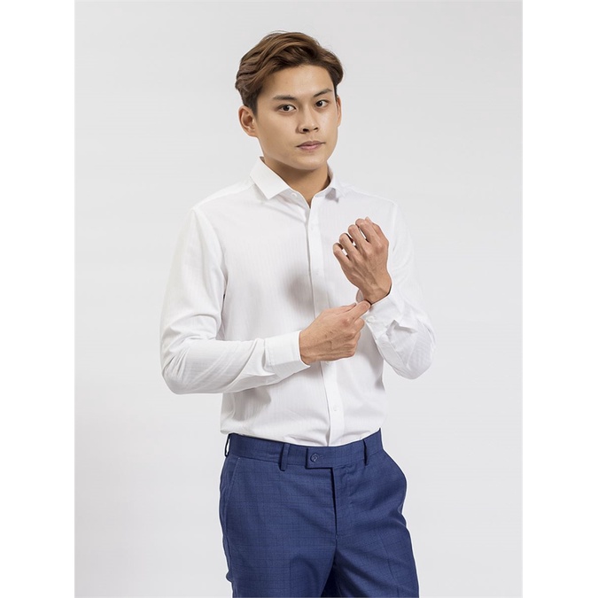 Áo sơ mi nam ARISTINO màu trắng vân sọc  from slim ALS59508