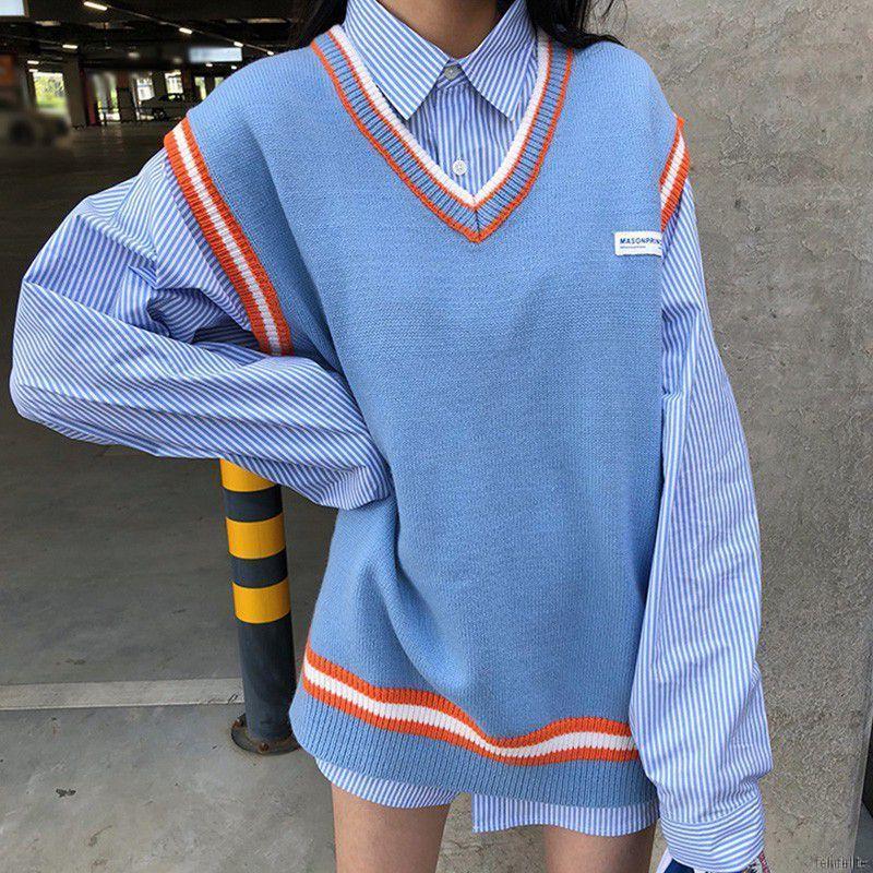 Áo Khoác Không Tay Chất Len Thu Đông Ấm Áp Dễ Thương Cho Nữ | BigBuy360 - bigbuy360.vn