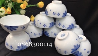 10 bát cơm Bát Tràng vẽ hoa