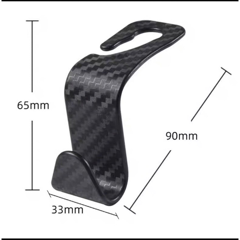 Móc treo đồ sau ghế ô tô, xe hơi, vân carbon siêu đẹp, siêu chất