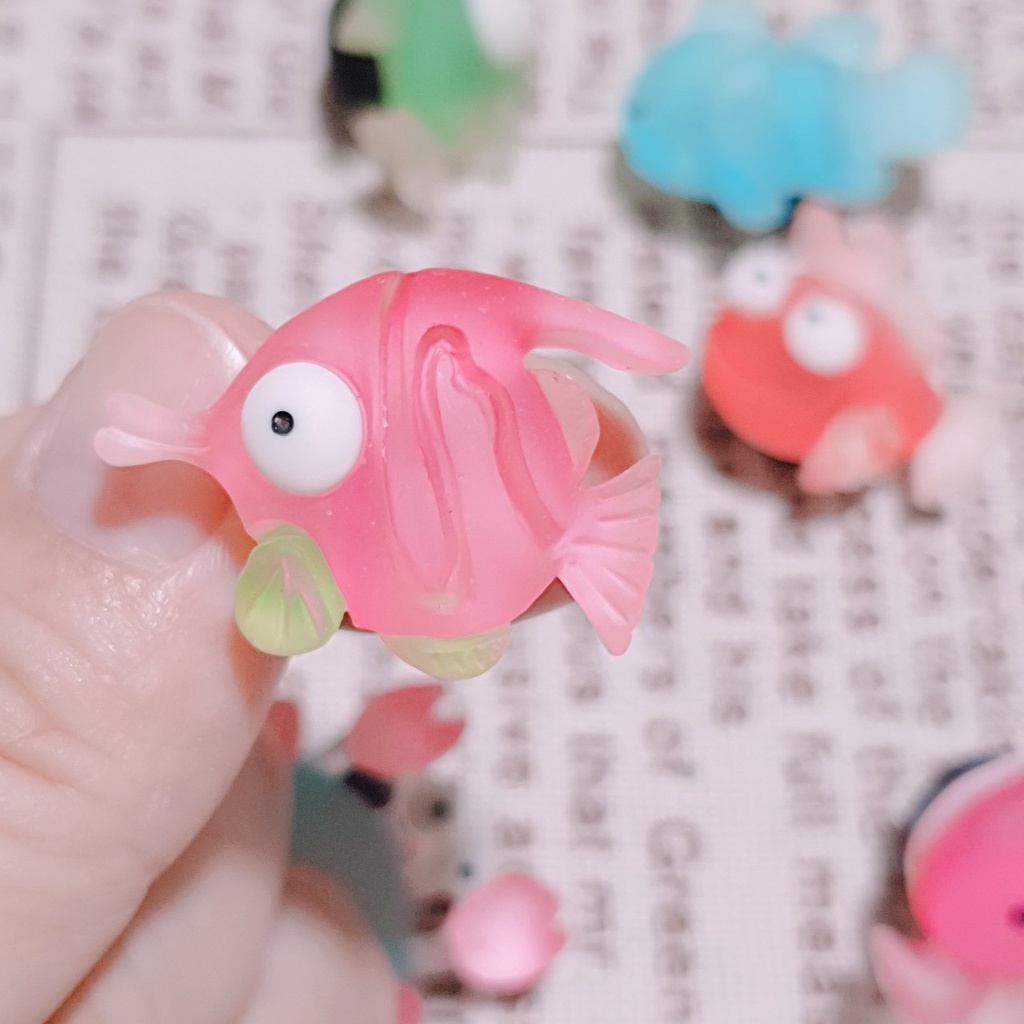 Nút gắn hkdesign/ phụ kiện trang trí mô hình SINH VẬT BIỂN 3D - loại đá cứng