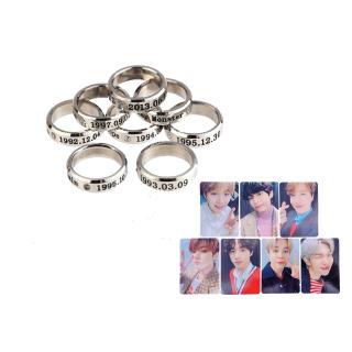 Nhẫn In Tên Các Thành Viên Nhóm Bts + Đèn