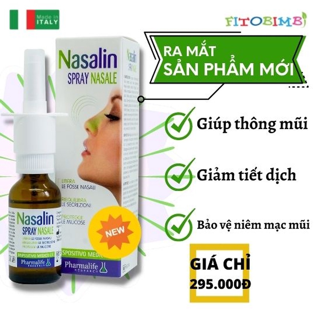 ✔️️️(Chính Hãng) Nasalin Spray Nasale - Làm Sạch Khoang Mũi, Bảo Vệ Niêm Mạc Mũi