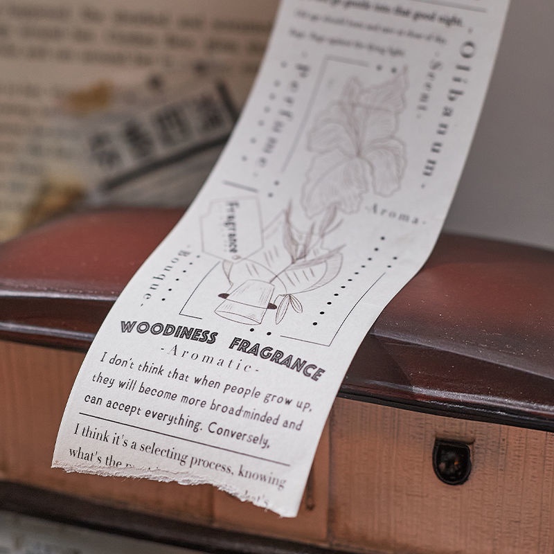 Băng keo washi tape vintage đen trắng 5x35cm - 3 mẫu