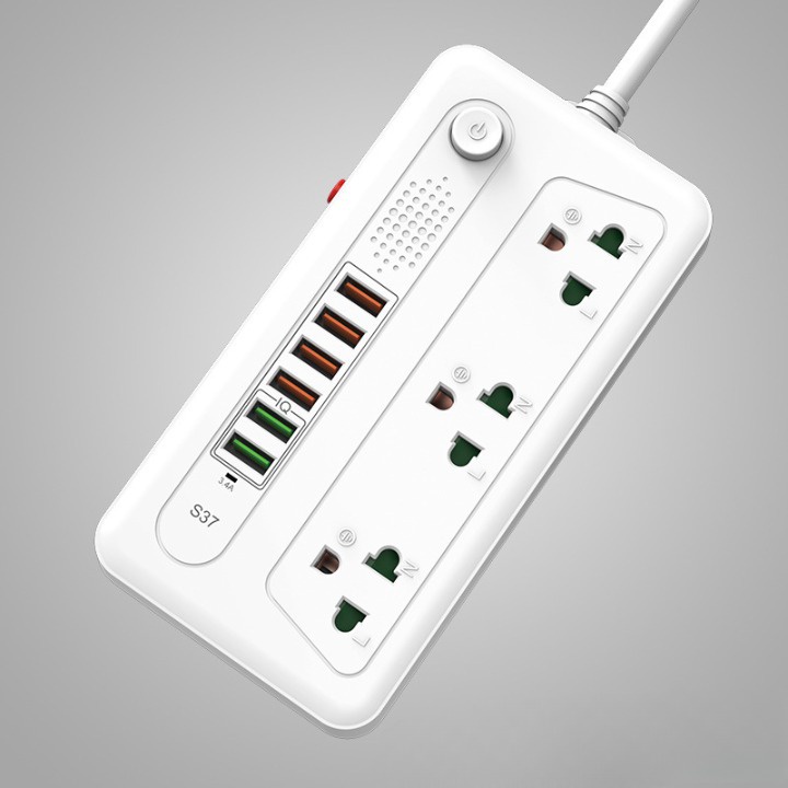 Ổ cắm điện đa năng thông minh POWER NT-S37 Sạc nhanh 3.4A 6 USB- Bảo hành 12 tháng