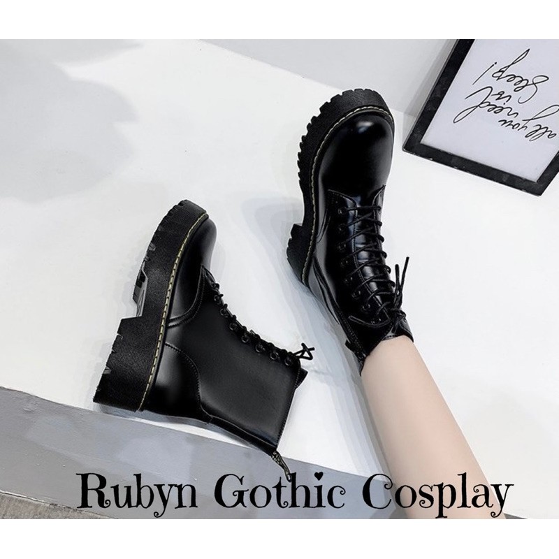 [NEW] 🔥 Giày Boots Chiến Binh Độn Đế Dr khoá kéo bảng nâng cấp ( Size 35 - 40 )