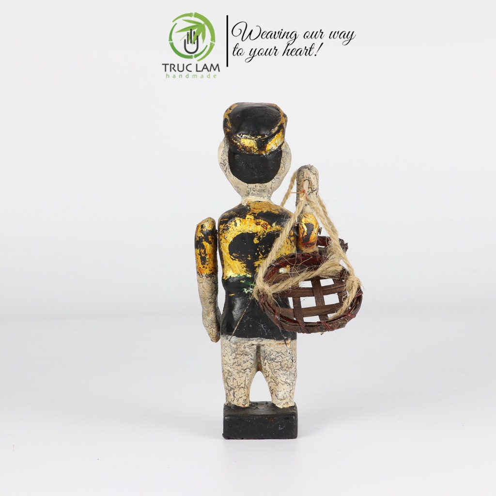 Rối Nước Gỗ Cô Xúc Tép, Ông Úp Nơm, Bà Quang Gánh - Trúc Lâm Handmade