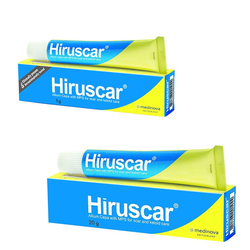 Hiruscar Gel - Gel Cải Thiện Sẹo Vừa, Sẹo Lõm, Sẹo Thâm 5g - 20g - Gel Allium Cepa With Mps For Scar And Keloid Care