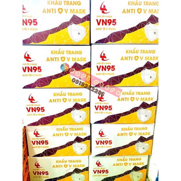 50 CÁI KHẨU TRANG N95 5LỚP ANTI VMASK HOÀNG HOA ĐÀ