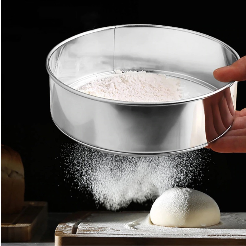 Ray Bột Chuyên Bếp Bánh 15cm – Dụng Cụ Làm Bánh - Sàng Bột Mịn - Dụng Cụ Lọc Bằng Inox