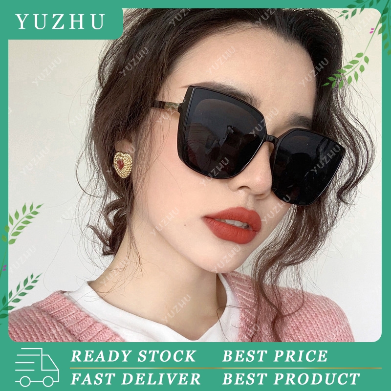 Kính mát gọng vuông cỡ lớn thời trang nữ phong cách ulzzang kiểu mắt mèo chống UV