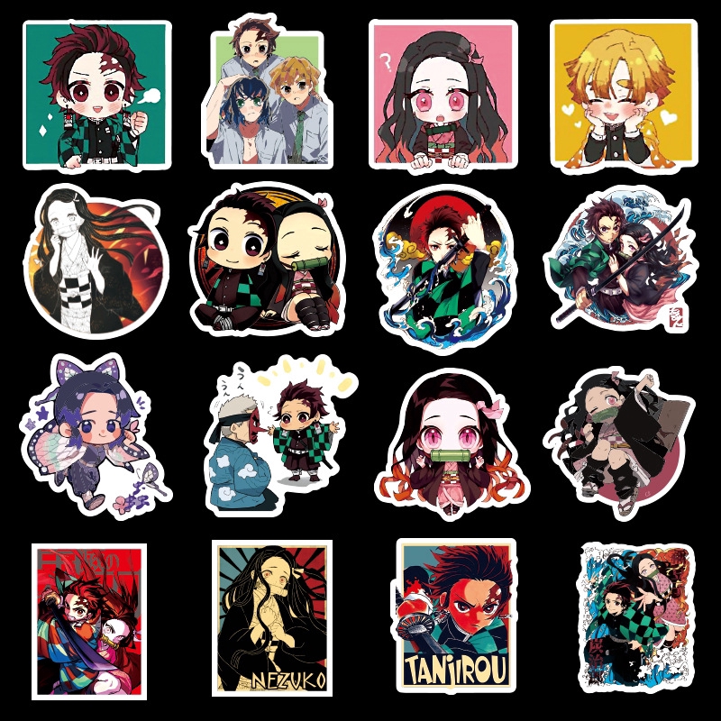 ❉ Demon Slayer: Kimetsu no Yaiba - Series 01 Anime Stickers ❉ 50Pcs/Set Mixed Luggage Laptop Skateboard Doodle Stickers