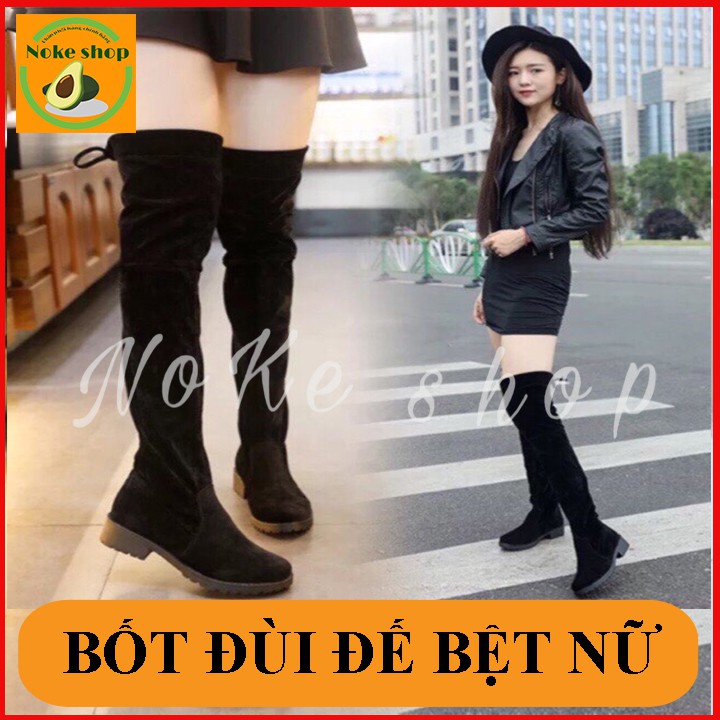 (FREESHIP ĐƠN 50k) Bốt đùi nữ đế bệt hot trend