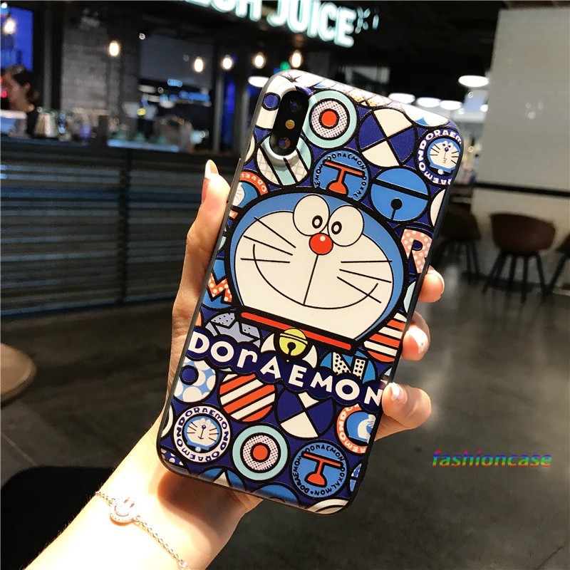 Ốp điện thoại TPU họa tiết Doraemon 3D cho IPhone 8 Plus 11 6 7 6S Plus 12 mini 12 pro max X Se 2020 6SPlus 7Plus 6Plus 8Plus XS