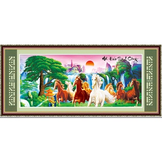 Tranh Thêu Chữ Thập 3D kết bướm nhựa Mã Đáo Thành Công YN2524 (KHÁCH TỰ THÊU) KT:83X43CM
