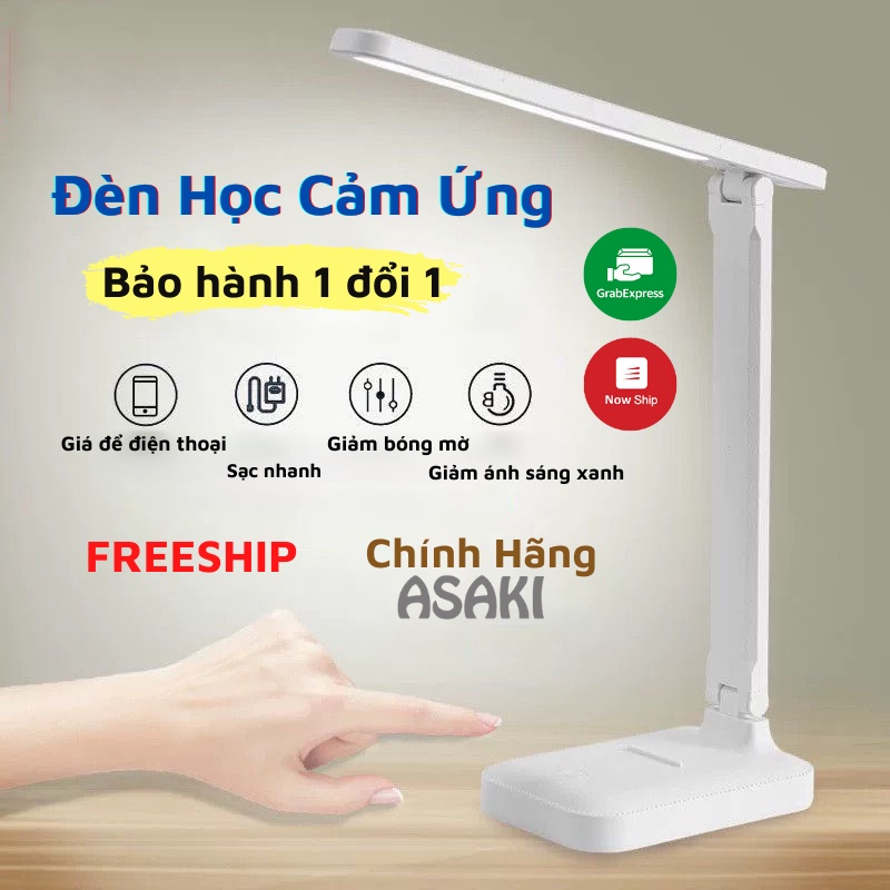 Đèn Để Bàn, Đèn Học Chống Cận Tích Điện Sạc USB, Gấp Gọn, Đọc Sách,Làm Việc, ASAKI OFFICIAL
