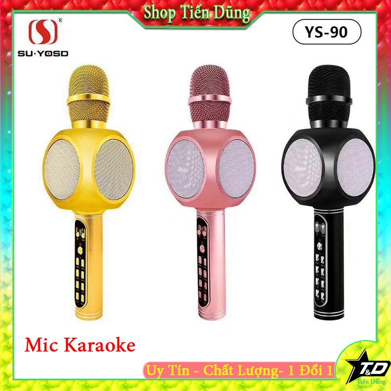 [Mã ELHACE giảm 4% đơn 300K] Mic karaoke YS90 kiêm loa trợ giảng- Micro Bluetooth đa năng YS90