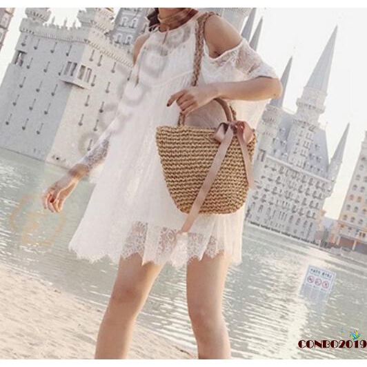 Túi xách nữ đan rơm thời trang