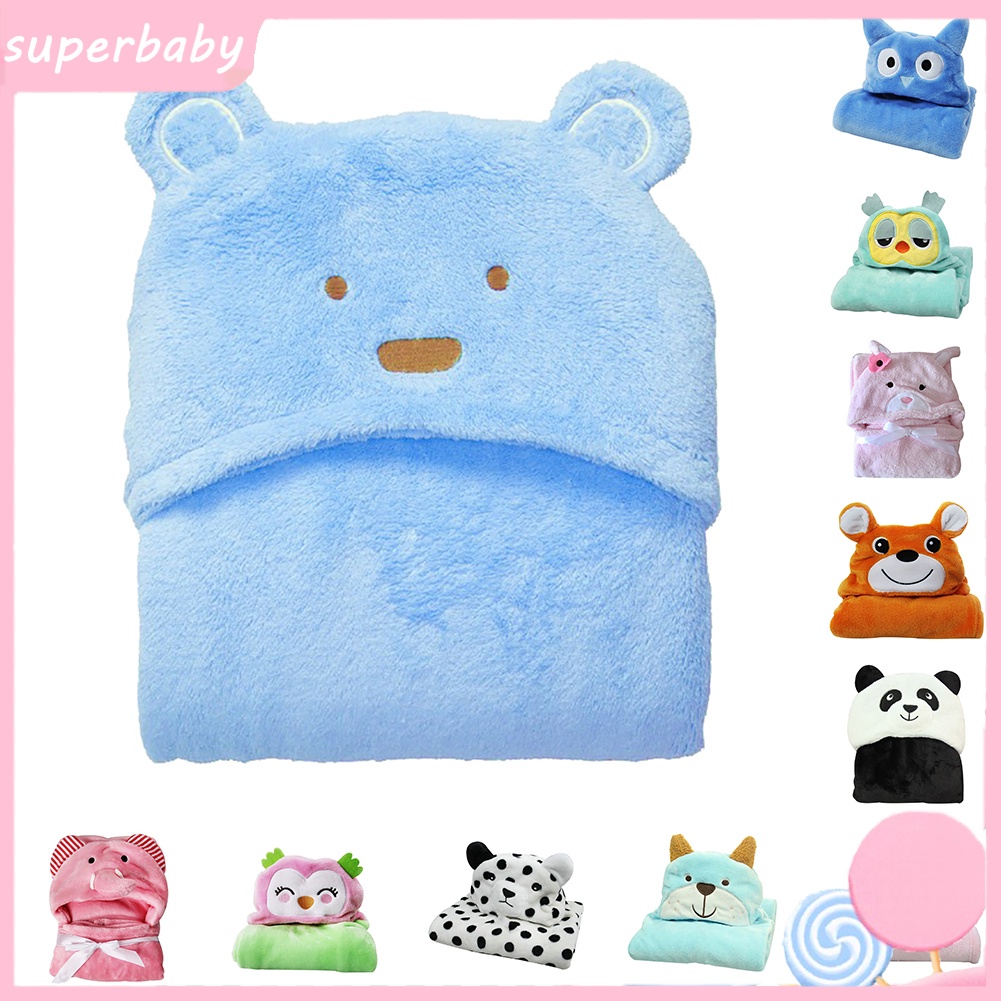 |Superbaby| Khăn Choàng Tắm Cho Bé Hình Thú Hoạt Hình
