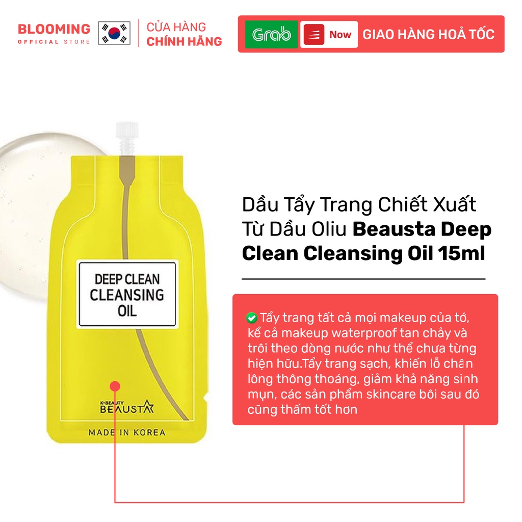 Dầu Tẩy Trang Chiết Xuất Từ Dầu Oliu Beausta Deep Clean Cleansing Oil 15ml