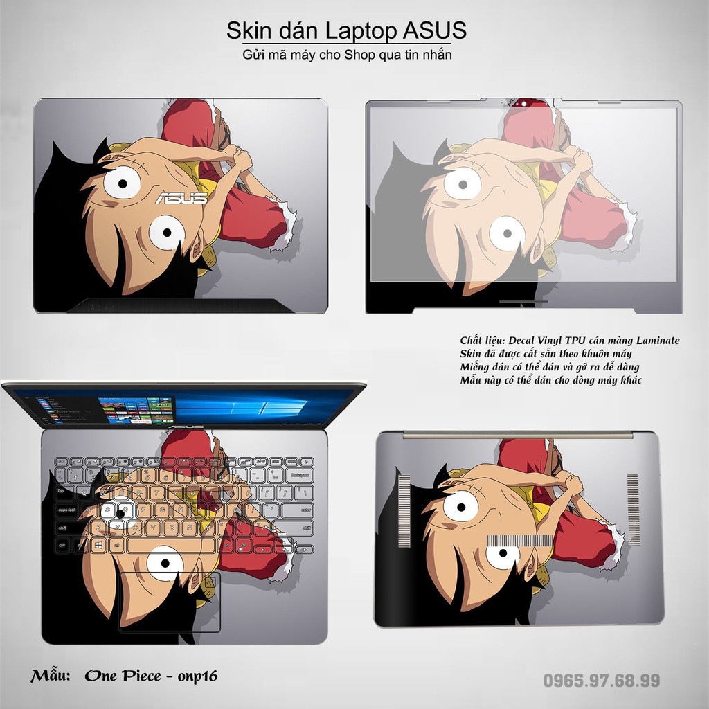 Skin dán Laptop Asus in hình One Piece nhiều mẫu 20 (inbox mã máy cho Shop)