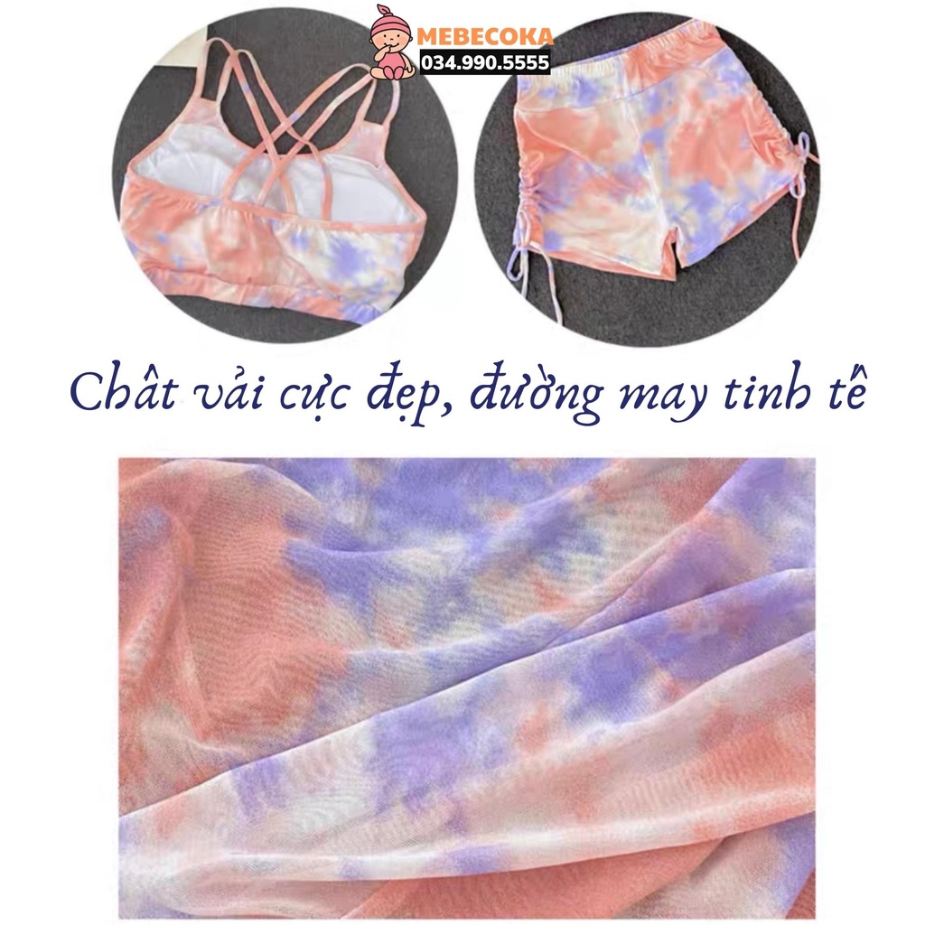 BIKINI LOẠI ĐẸP ,Bikini 3 mảnh, đồ bơi sexy kèm áo mặc đi biển đi bơi Hàng Cao Cấp