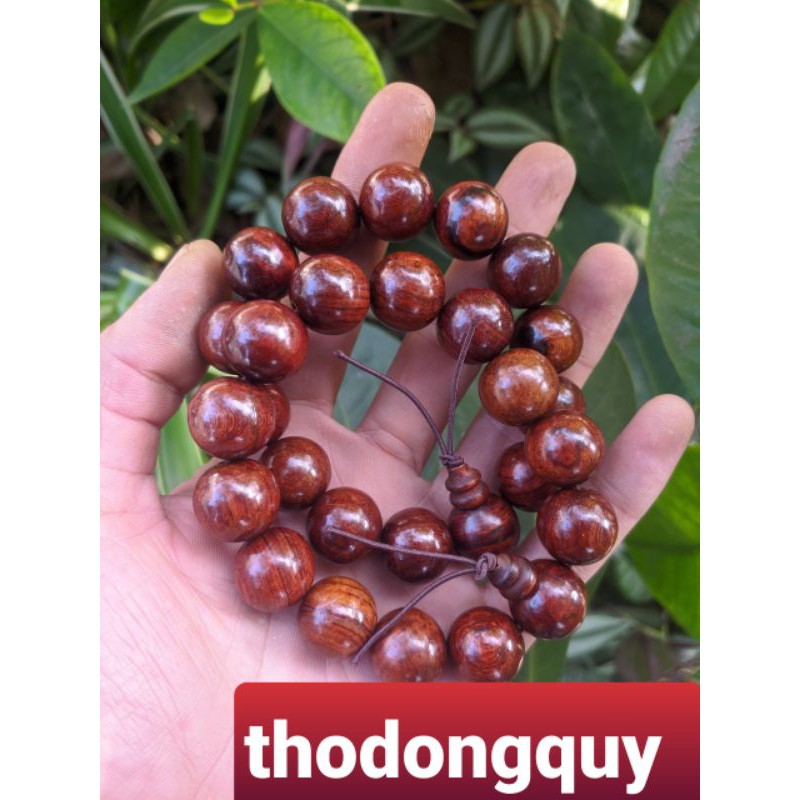 Chuỗi hạt vòng tay nam gỗ đàn hương hạt tròn 16ly đồ dùng may mắn