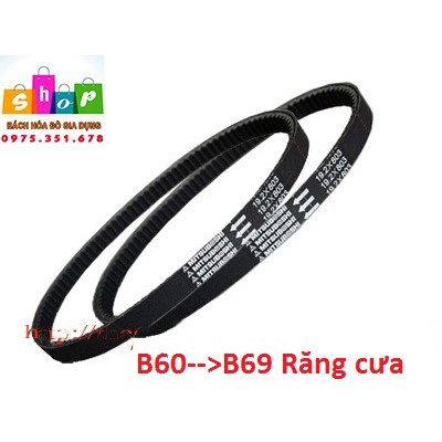 Dây Curoa Răng Bản B - Dây coro B60 Đến B69- GIADUNG24H